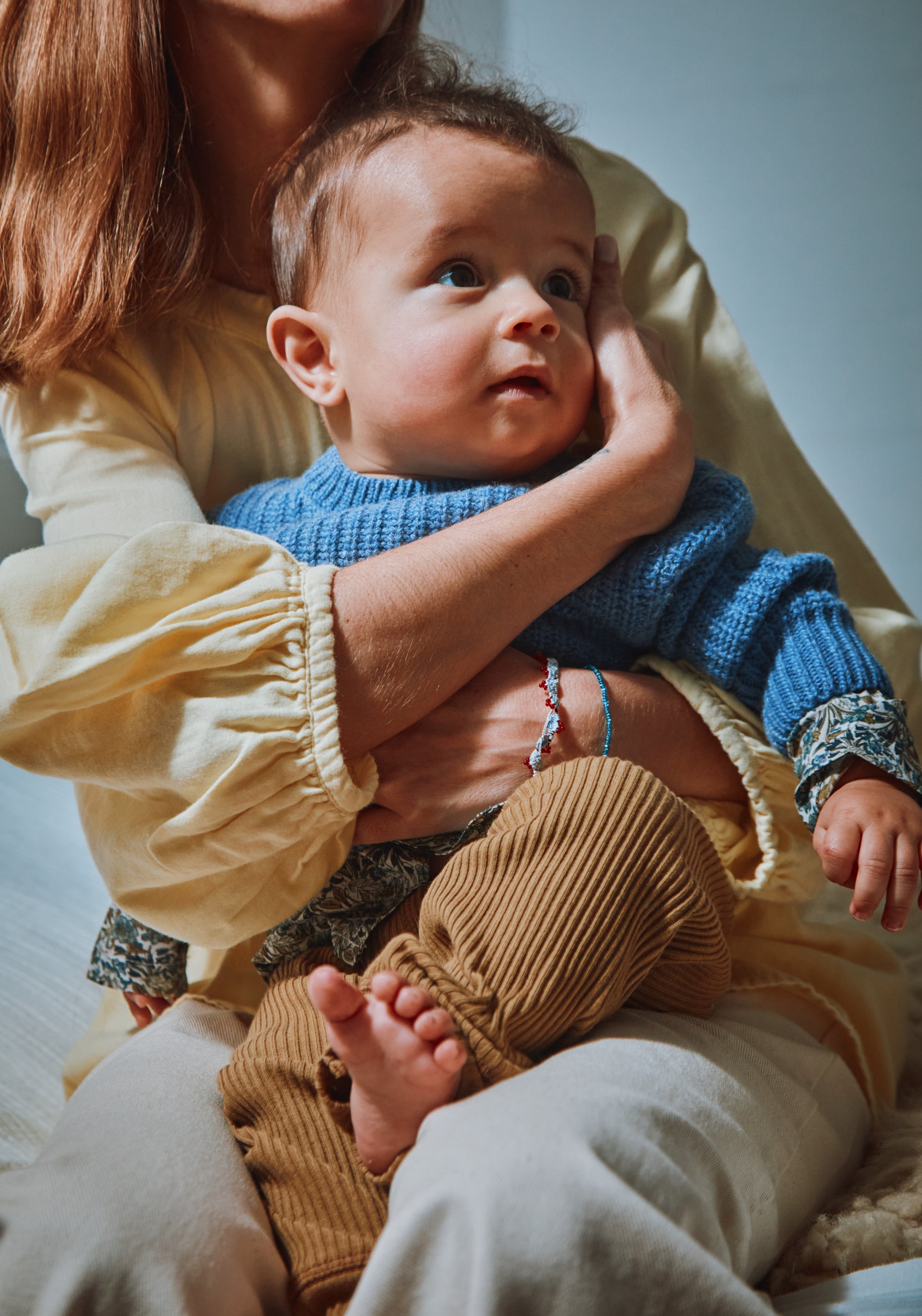 Colanți rib din bumbac - Basilic Dull Gold