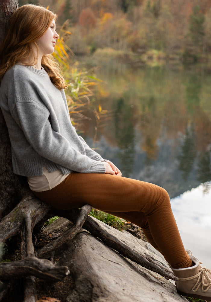 Colanți femei seamless din mătase - Greater Chocolate