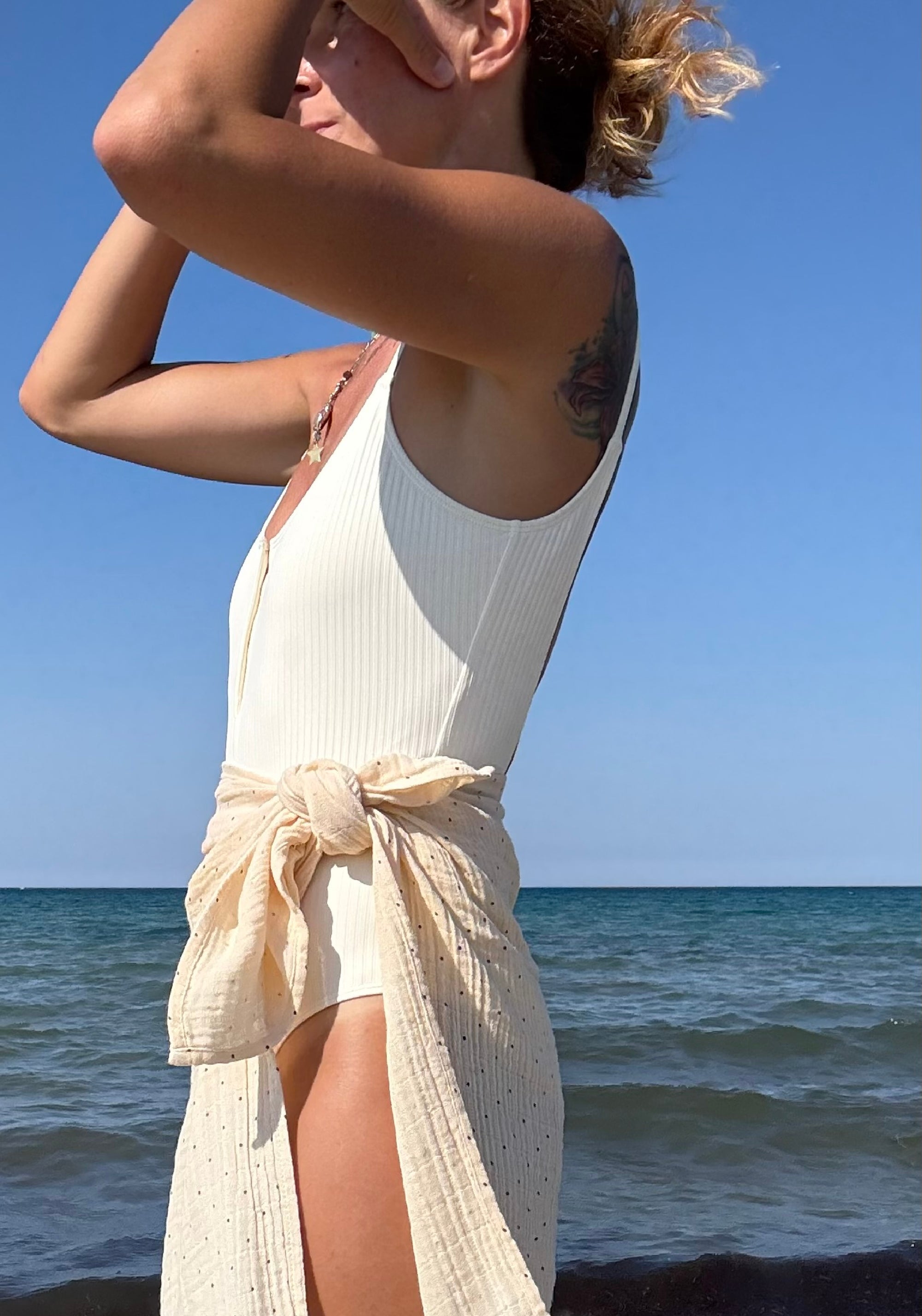 Costum baie femei protecție UV - Jill Vanilla