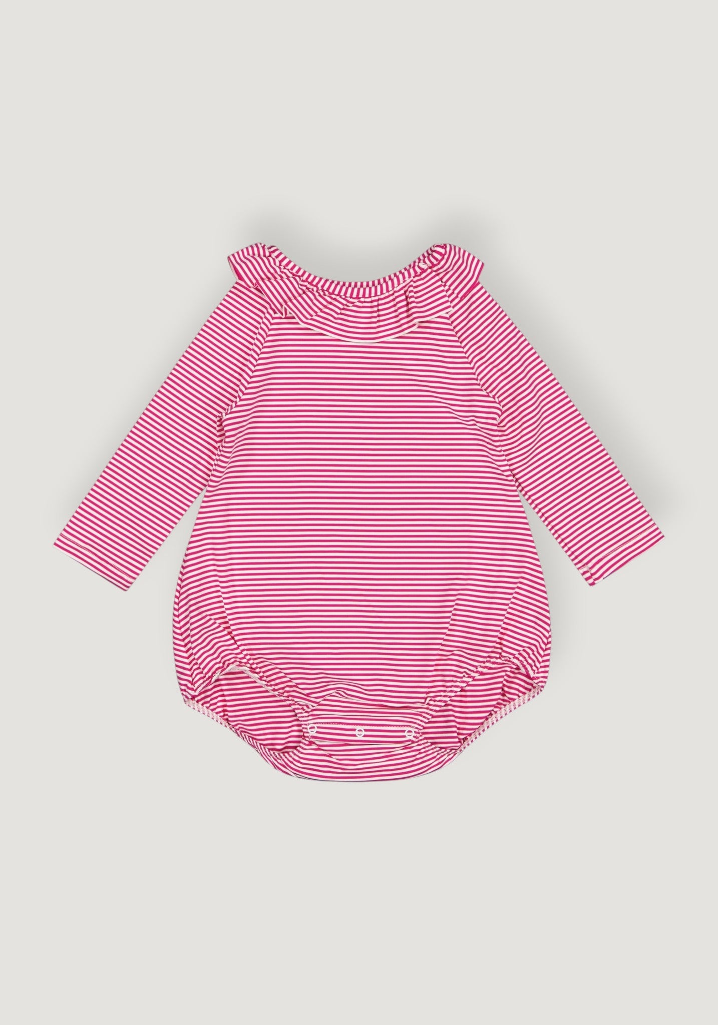 Costum baie protecție UV - Daisy Fuschia Stripe