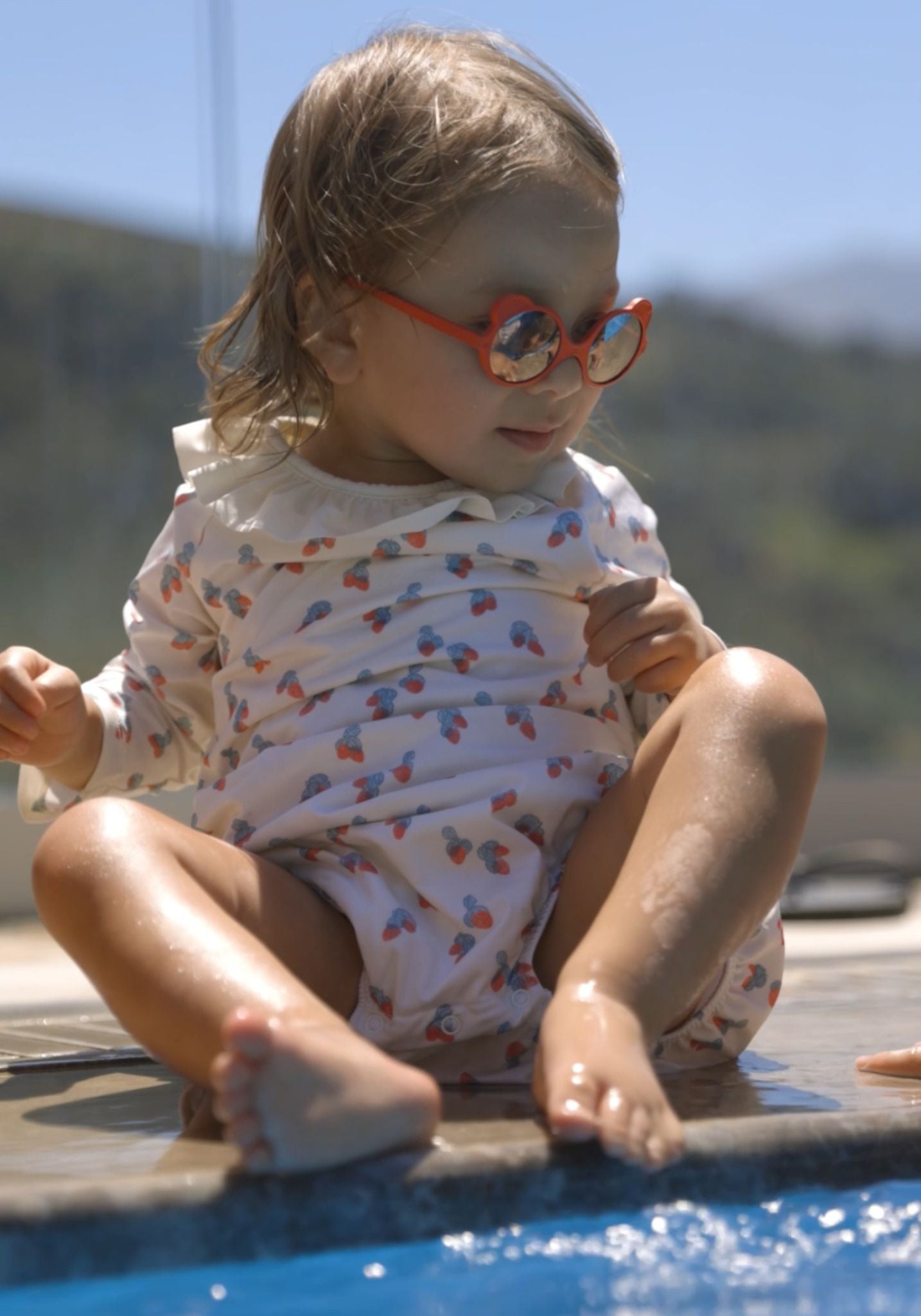 Costum baie protecție UV - Daisy Strawberry