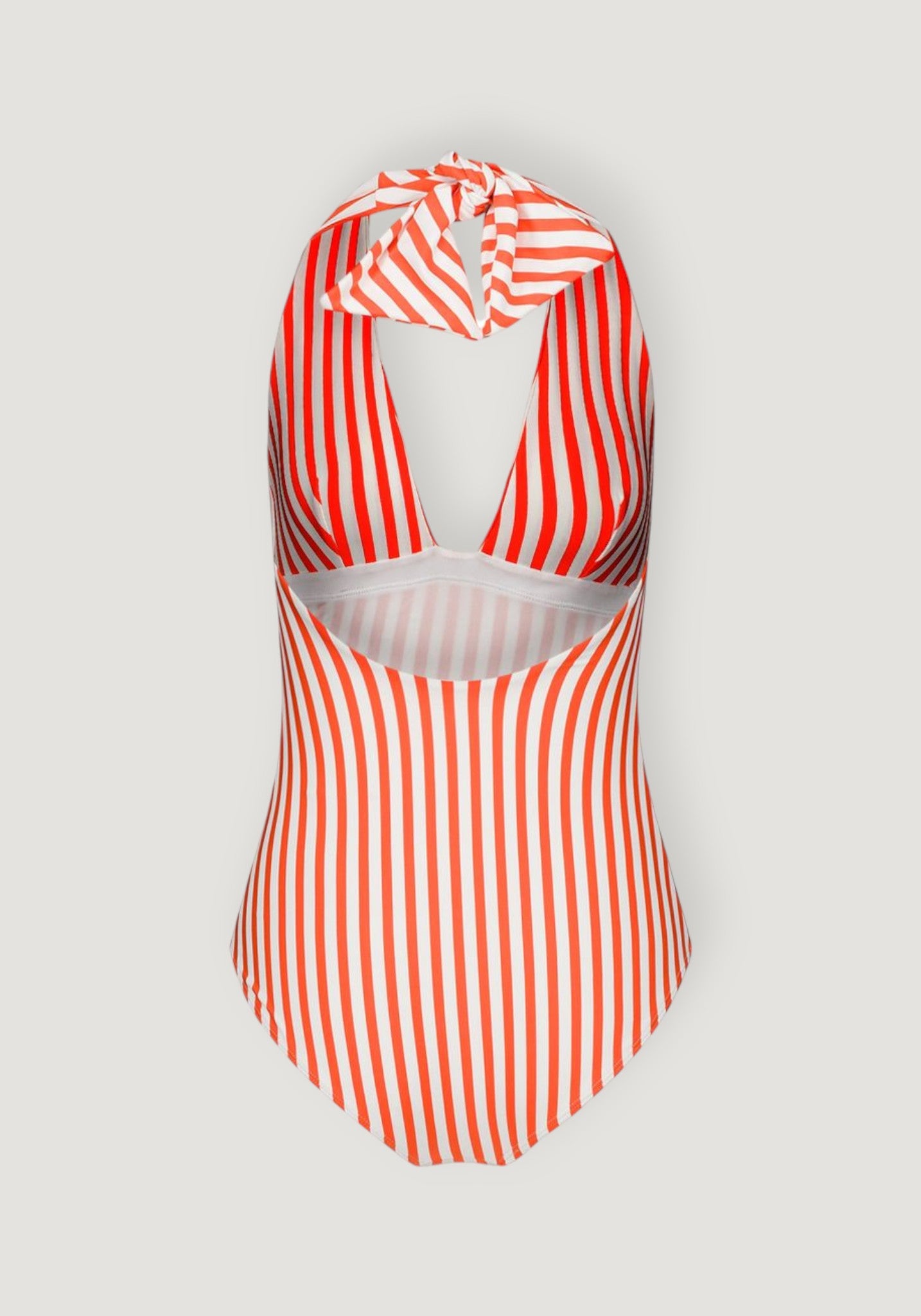 Costum baie protecție UV din bumbac - Zoe Orange Stripe