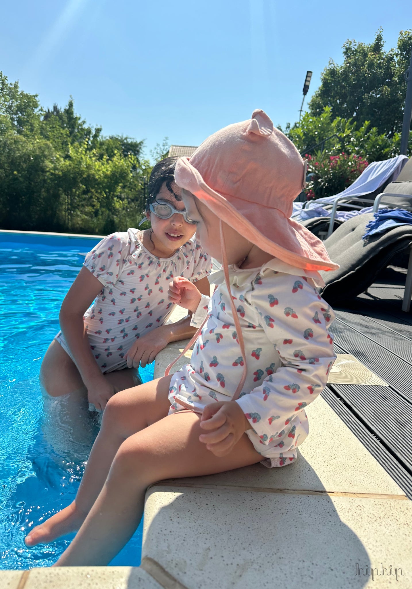 Pălărie ajustabilă din cânepă și bumbac - Teddy Bear Strawberry Milk