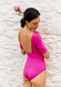 Costum baie femei protecție UV - Jeanne Fuschia Canopea HipHip.ro