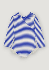 Costum baie protecție UV - Misha Cobalt Stripe Canopea HipHip.ro
