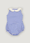 Costum baie protecție UV - Simone Cobalt Stripe Canopea HipHip.ro