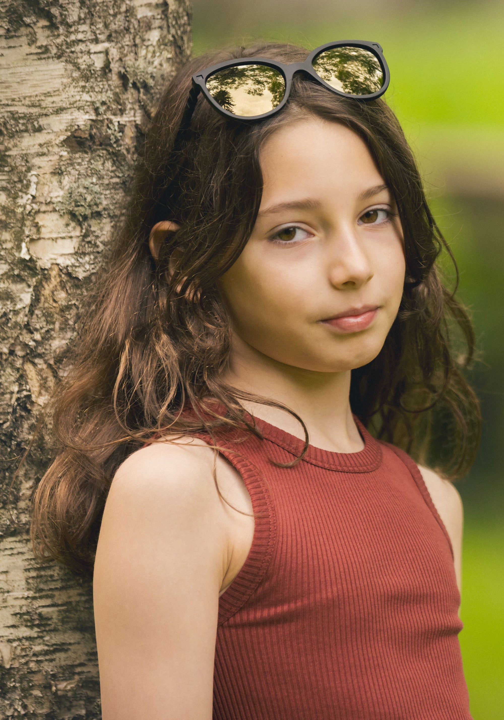 Ochelari de soare polarizați 4-9 ani - Butterfly Black