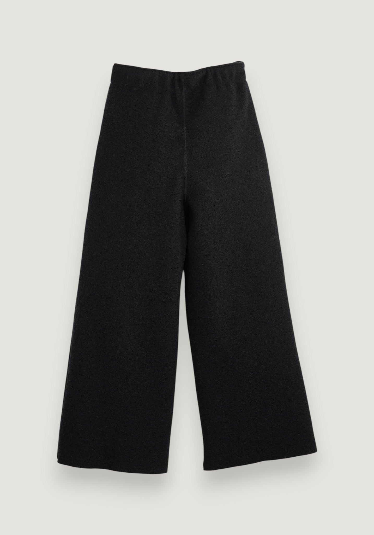 Pantaloni din lână merinos fiartă - Black