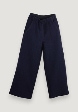 Pantaloni din lână merinos fiartă - Black