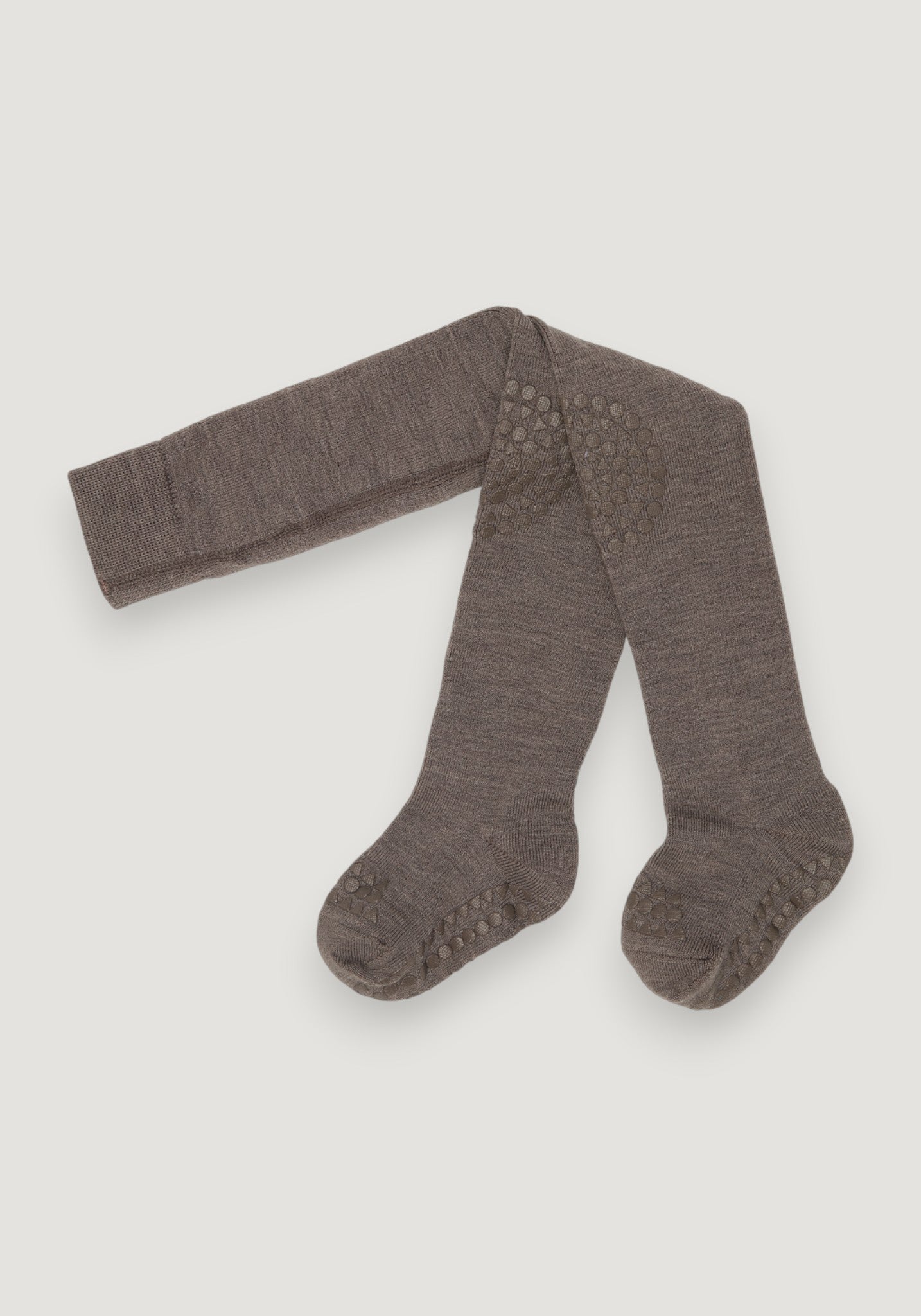 Dres antiderapant din lână merinos - Brown Melange