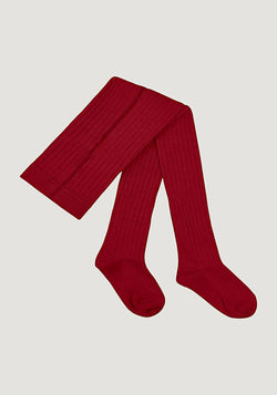 Dres din lână merinos și bumbac - Berry Red