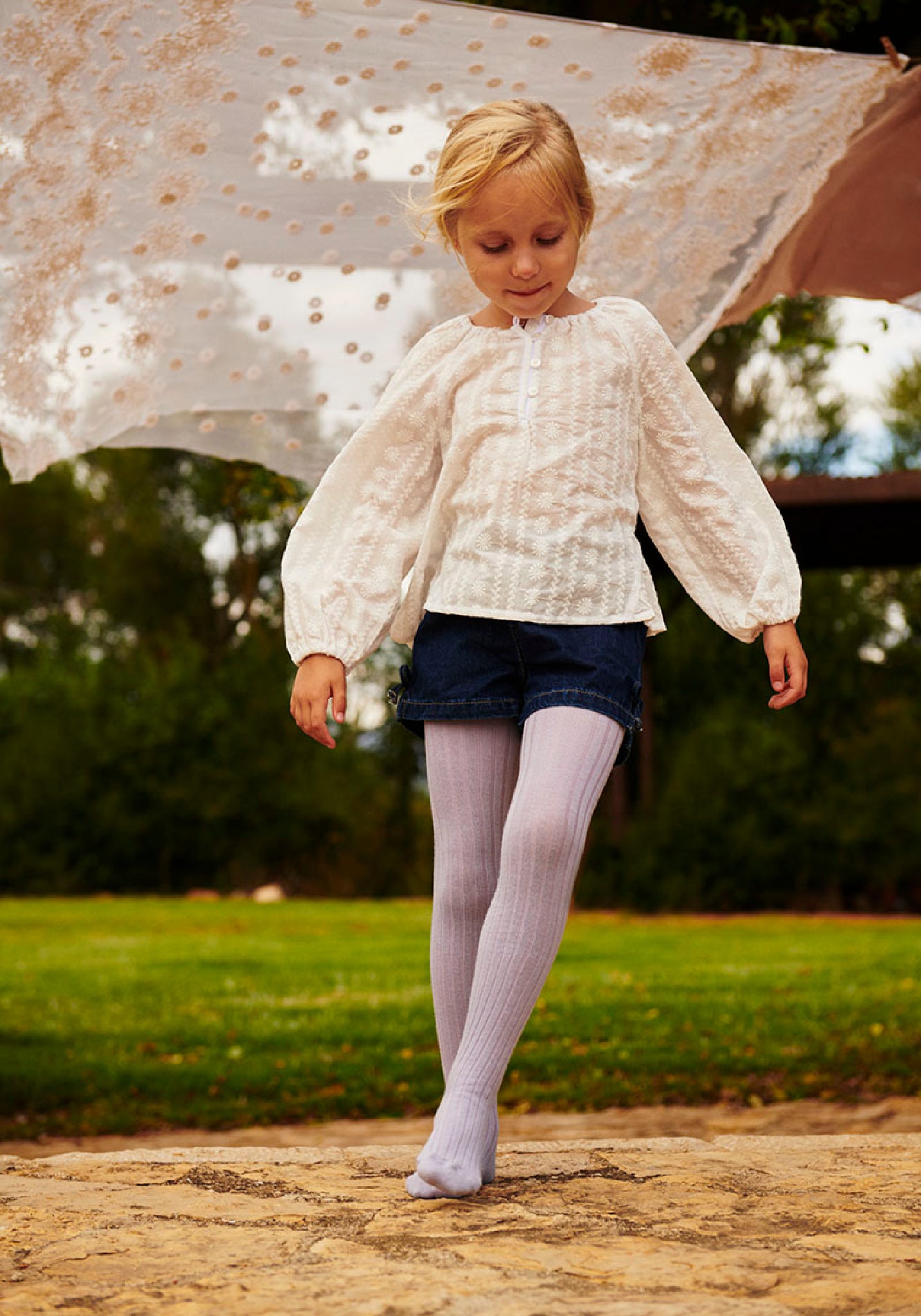 Dres Rib din bumbac - Lavender Sky