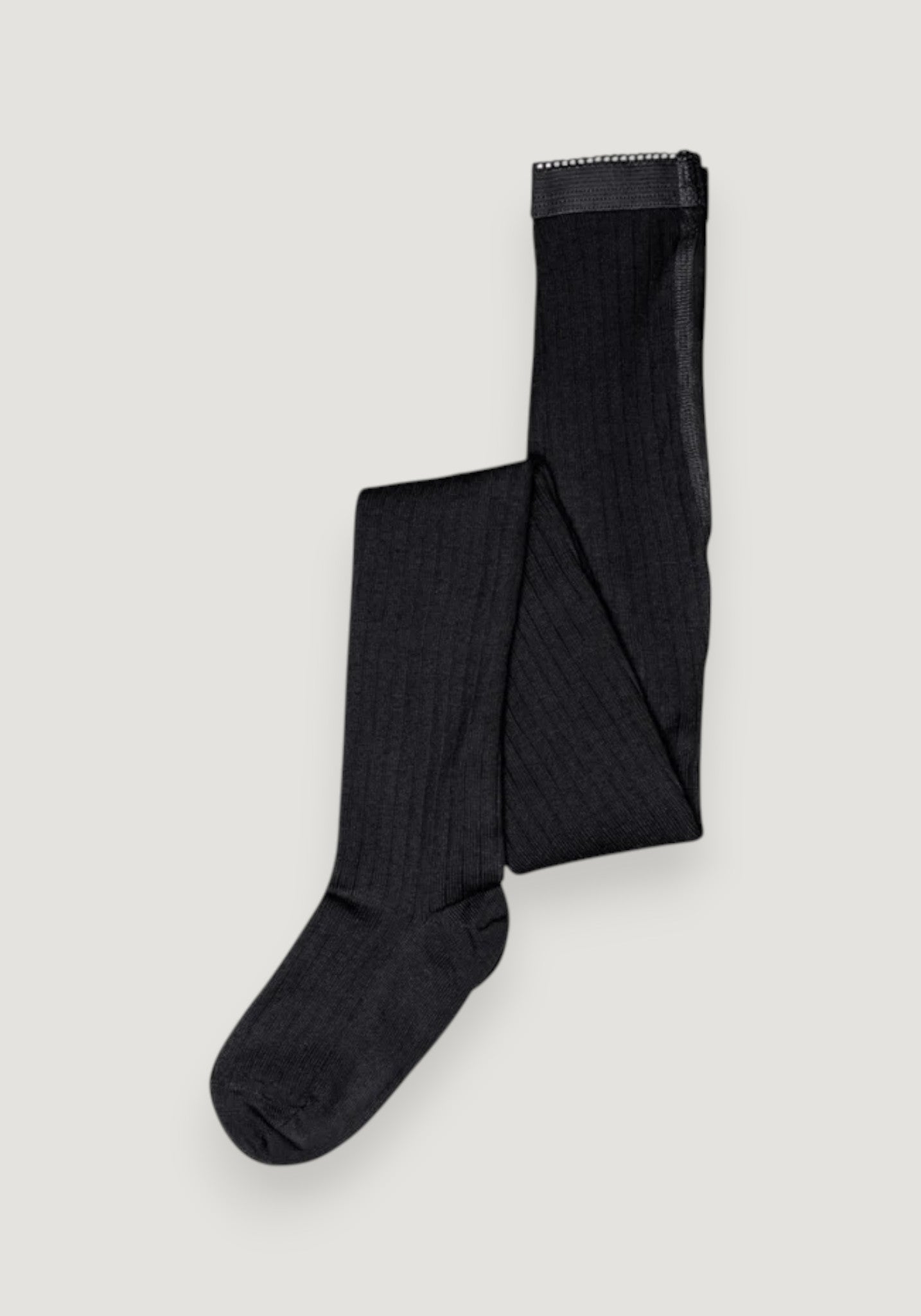 Dres Rib din lână merinos - Black