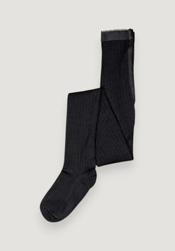 Dres Rib din lână merinos - Black