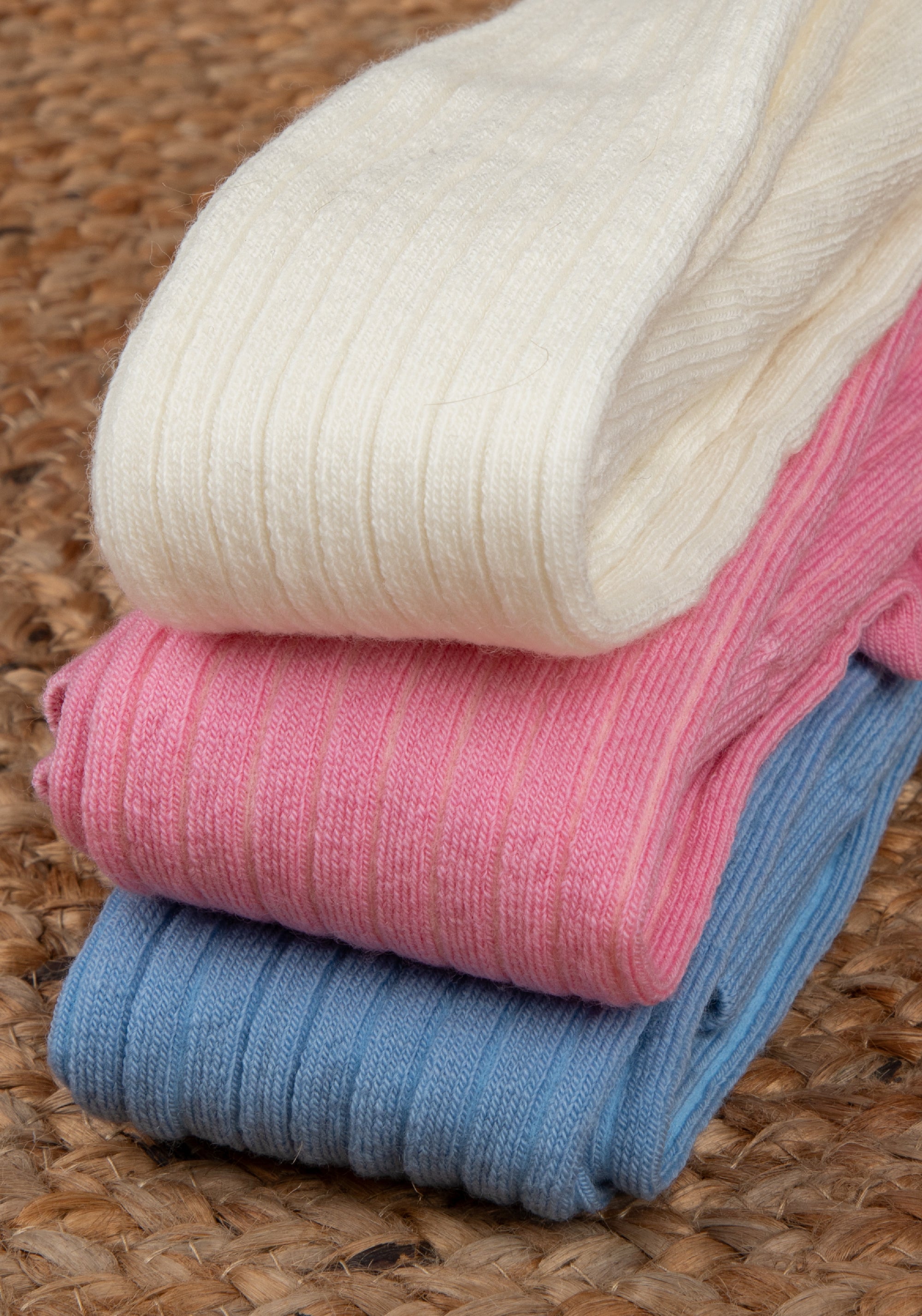 Dres Rib din lână merinos - Blue