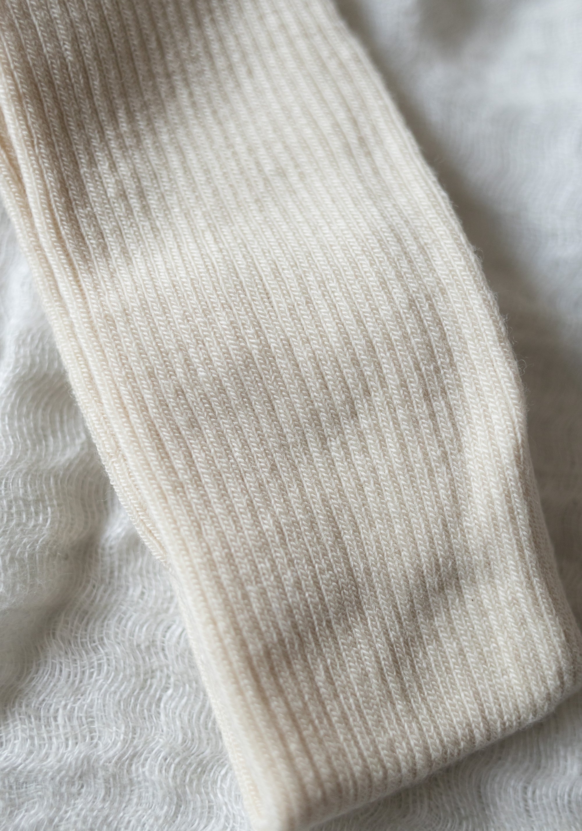 Dres Rib din lână merinos - Marley Ecru