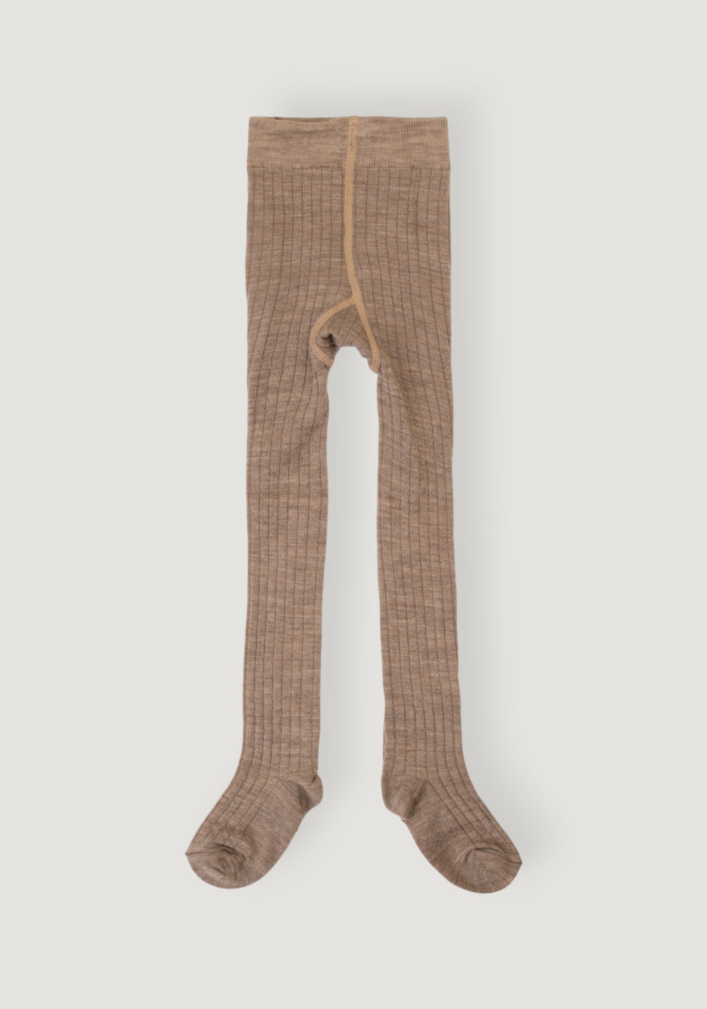 Dres Rib din lână merinos - Sand Melange