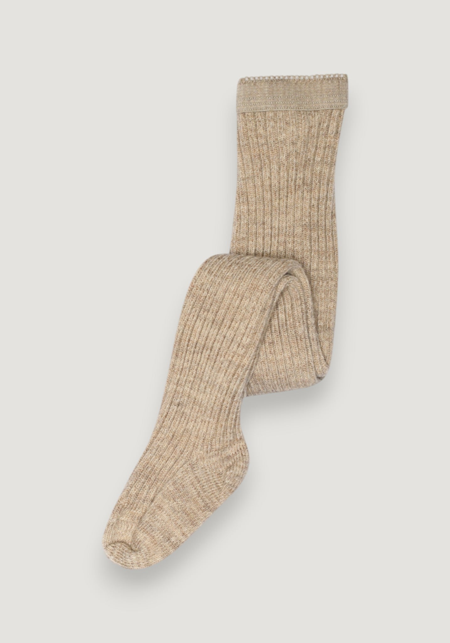 Dres din lână merinos și bumbac - Arien Light Brown Melange