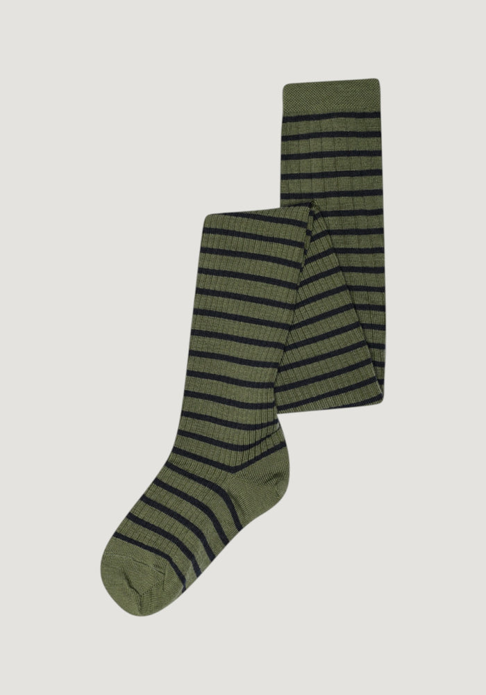 Dres FineRib din lână merinos - Viggy Olivine