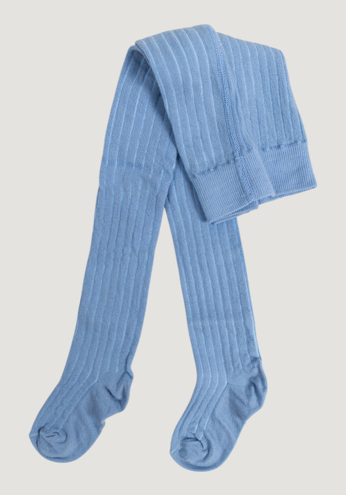 Dres Rib extrafin din lână merinos - Blue