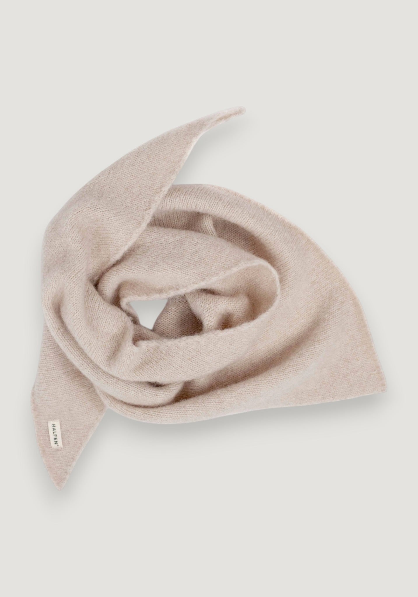 Eșarfă din alpaca, lână merinos și mătase - Beige