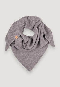 Eșarfă din lână merinos și cașmir - Grey Melange onesize adulti