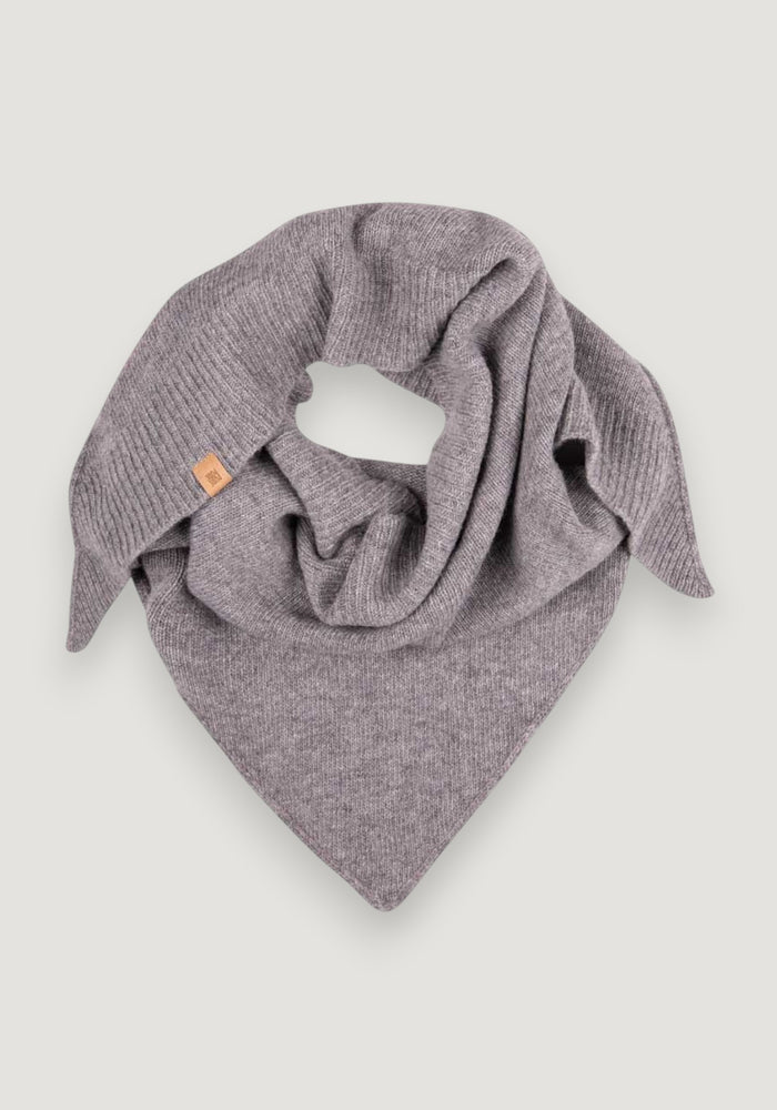 Eșarfă din lână merinos și cașmir - Grey Melange onesize adulti