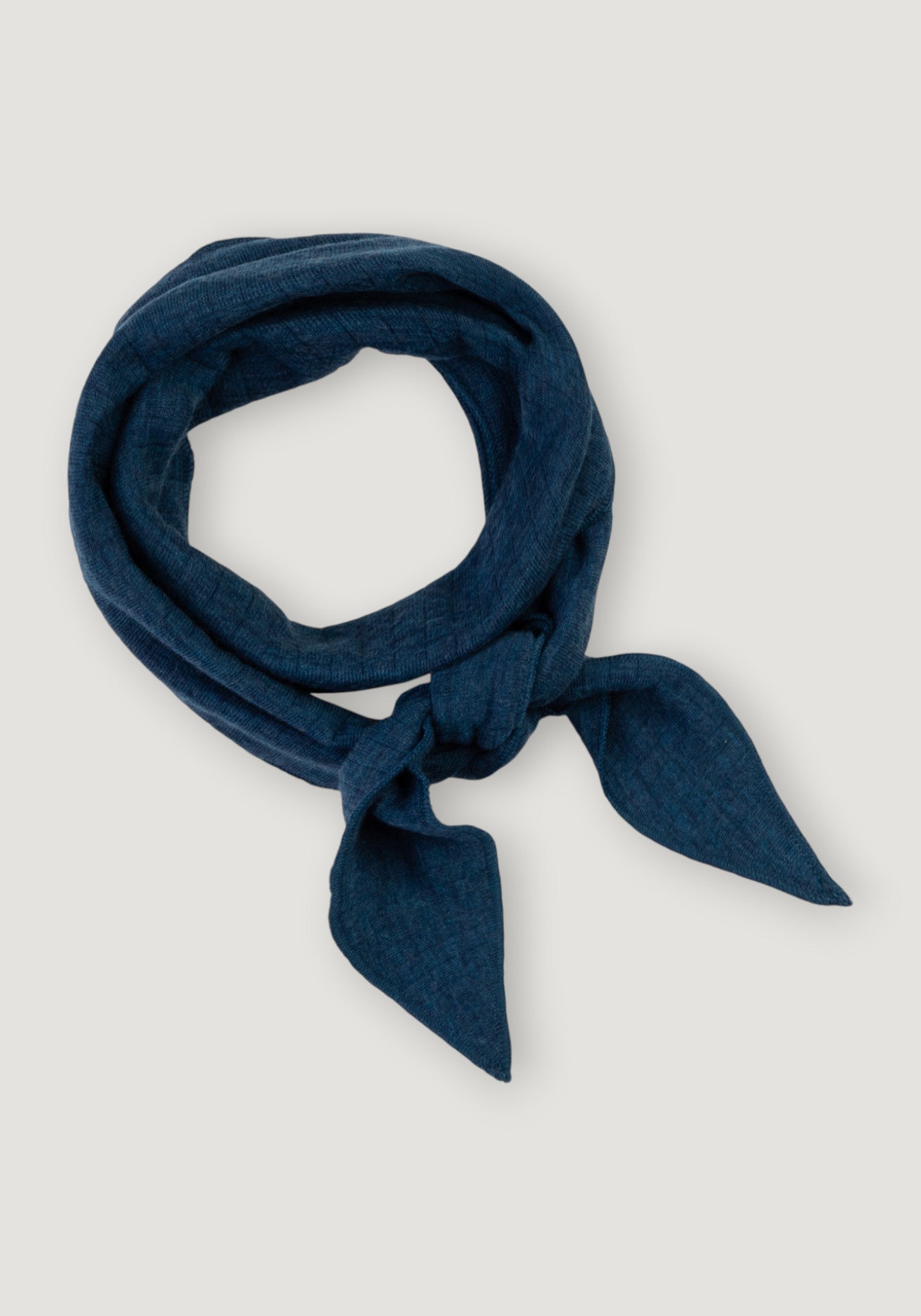 Eșarfă dublată din lână merinos - Basic Blue