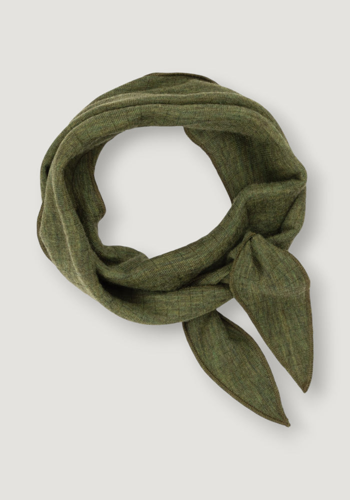 Eșarfă femei din lână merinos - Basic Dark Olive onesize adulti