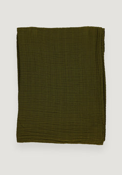 Eșarfă femei din muselină de bumbac - Sesame Fir Green onesize adulti