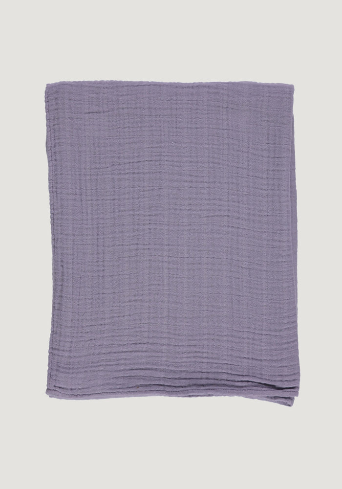 Eșarfă femei din muselină de bumbac - Sesame Lavender Gray