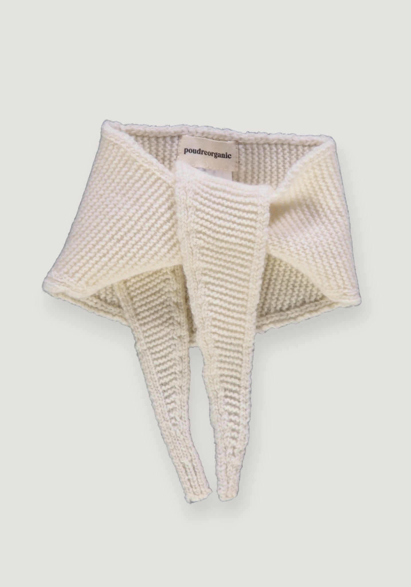 Eșarfă tricotată femei din lână - Scarf Ivory