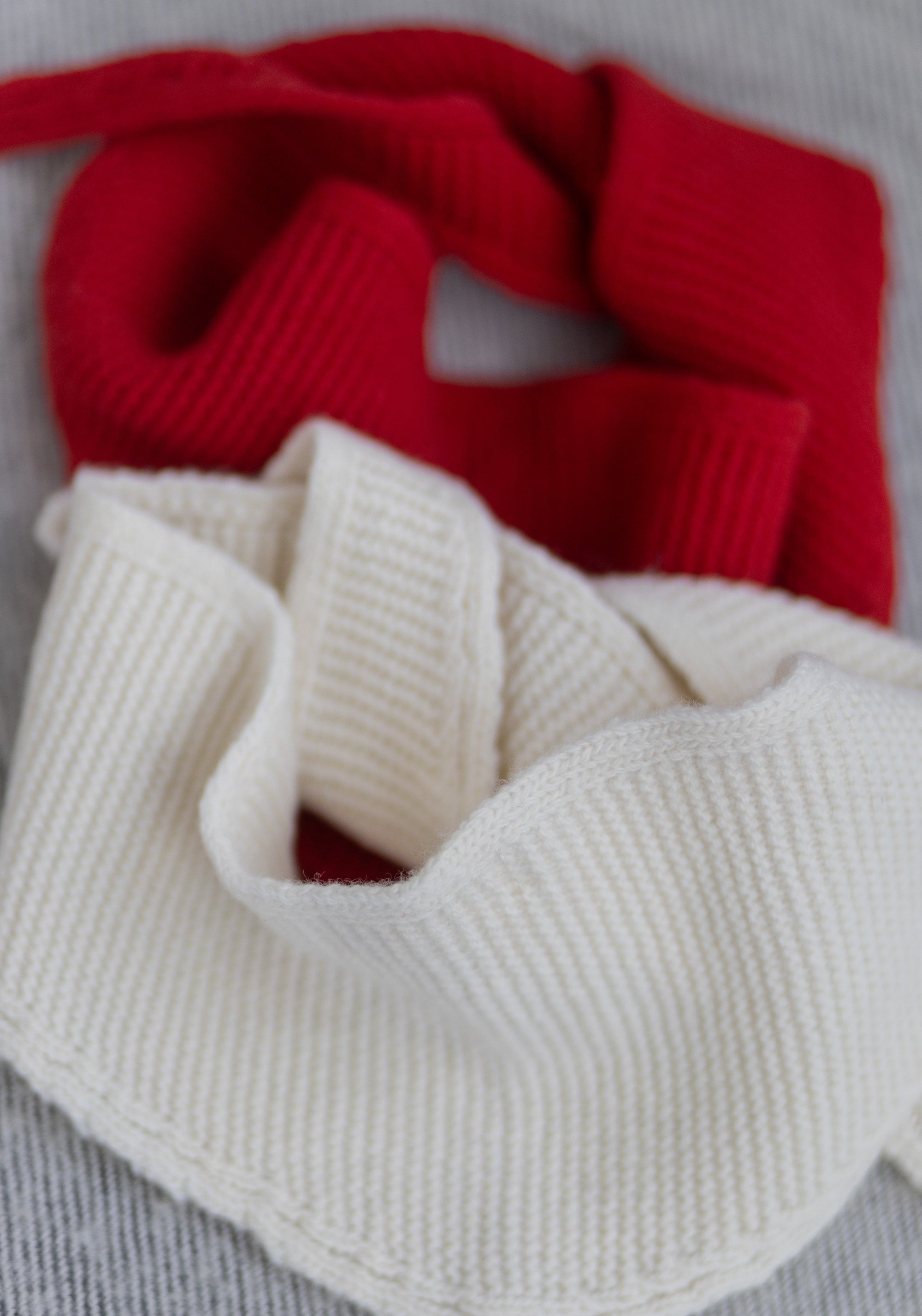 Eșarfă tricotată femei din lână - Scarf Ivory