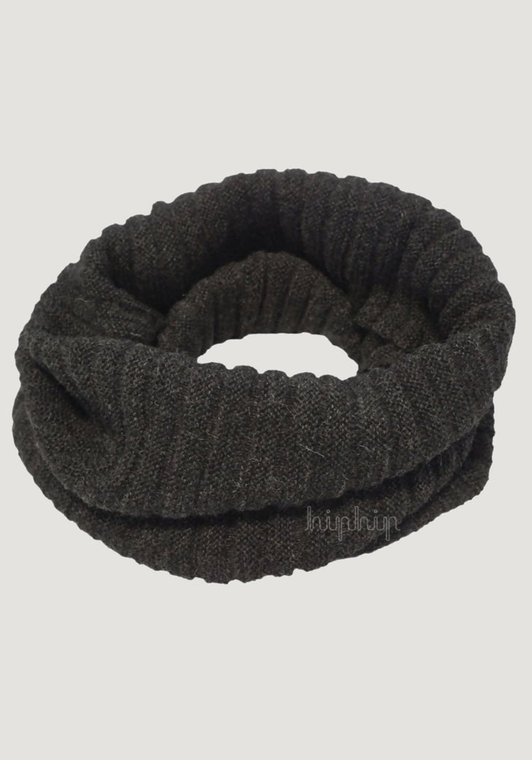 Fular circular adulți baby alpaca - Beige Melange | HipHip