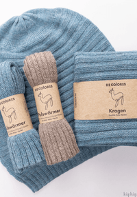 Fular tubular adulți baby alpaca - Dusty Blue Melange De Colores HipHip.ro