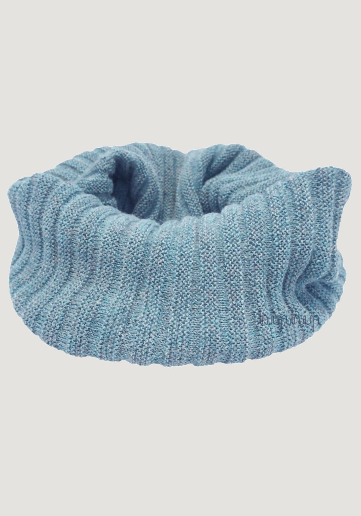 Fular tubular adulți baby alpaca - Dusty Blue Melange De Colores HipHip.ro