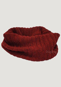 Fular tubular adulți baby alpaca - Wine Red De Colores HipHip.ro