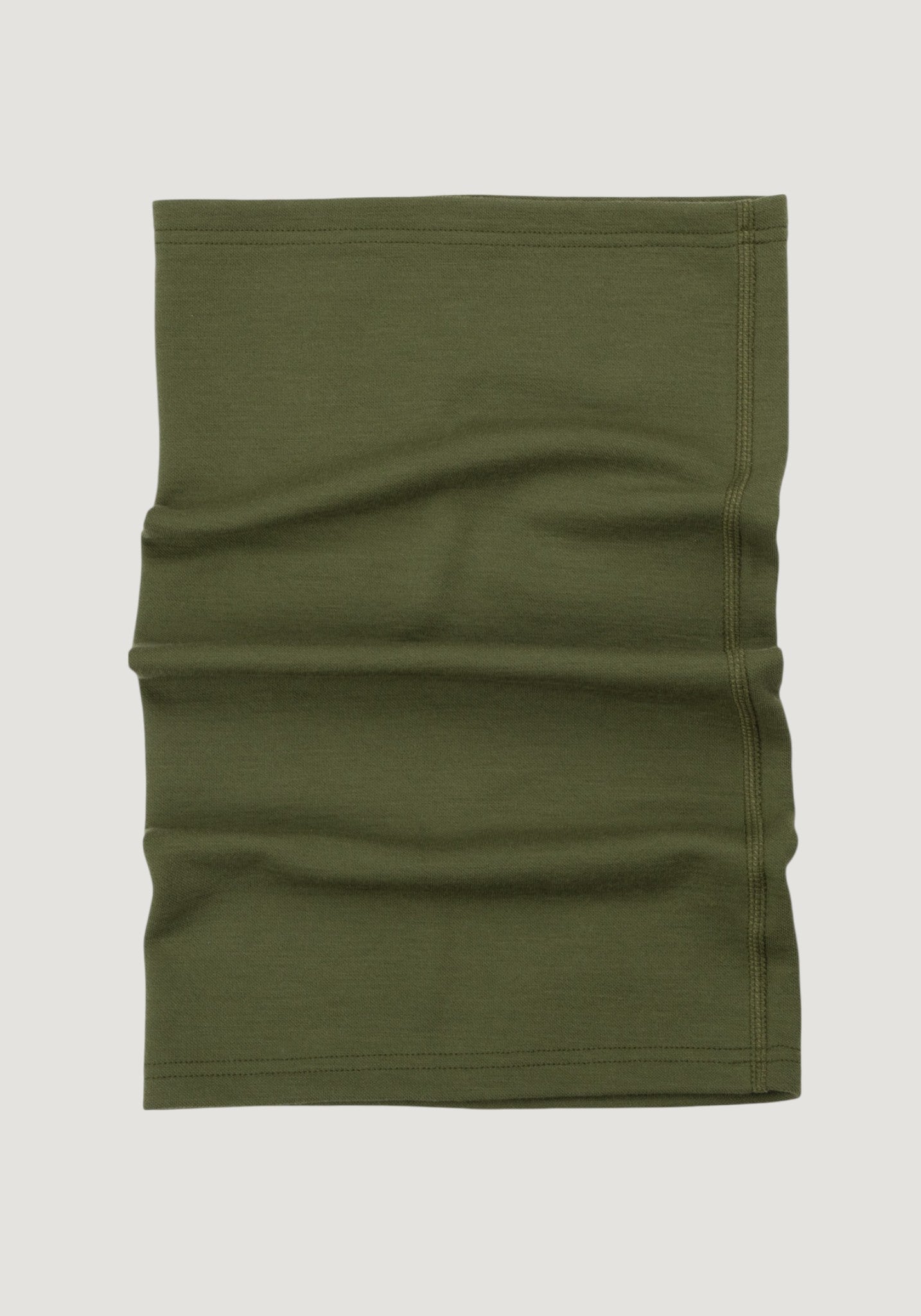 Fular circular bărbați din lână merinos și mătase - Camo Olive