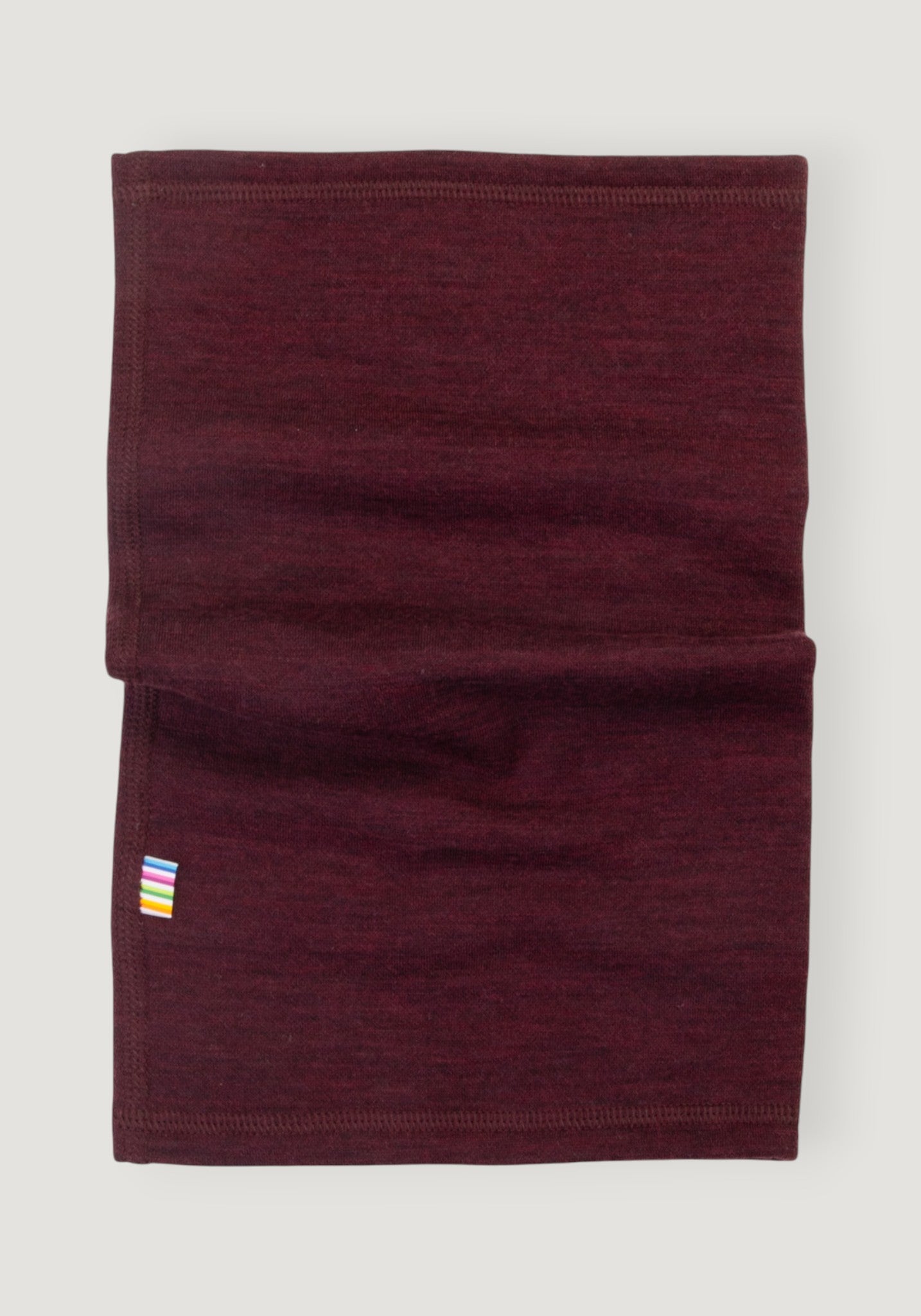 Fular circular brushed din lână merinos - Aubergine