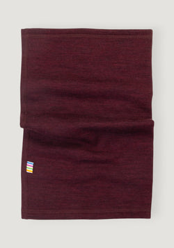 Fular circular brushed din lână merinos - Aubergine