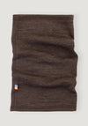 Fular circular brushed din lână merinos - Brown Melange