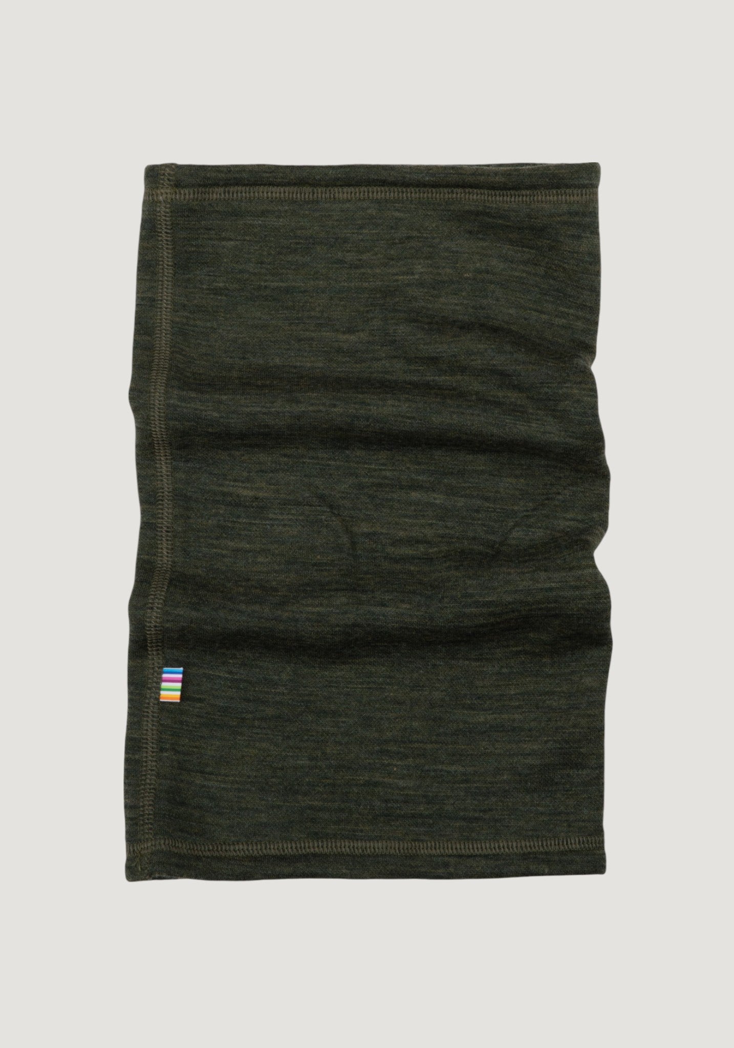 Fular circular brushed din lână merinos - Moss Green