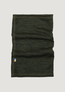 Fular circular brushed din lână merinos - Moss Green