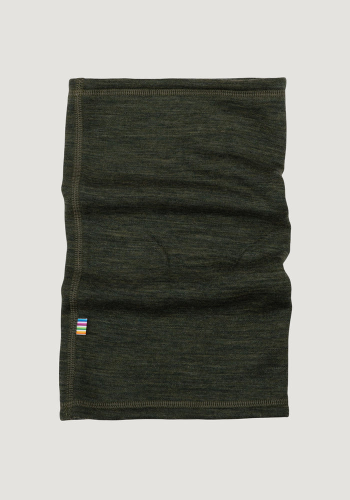 Fular circular brushed din lână merinos - Moss Green