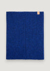 Fular circular din baby alpaca, bumbac și lână merinos - Saphir Blue onesize adulti