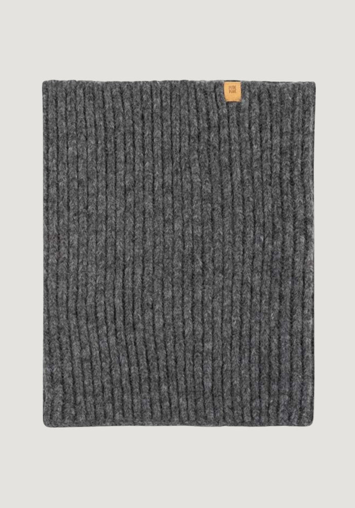 Fular circular femei din baby alpaca, bumbac și lână merinos - Slate Pure Pure HipHip.ro