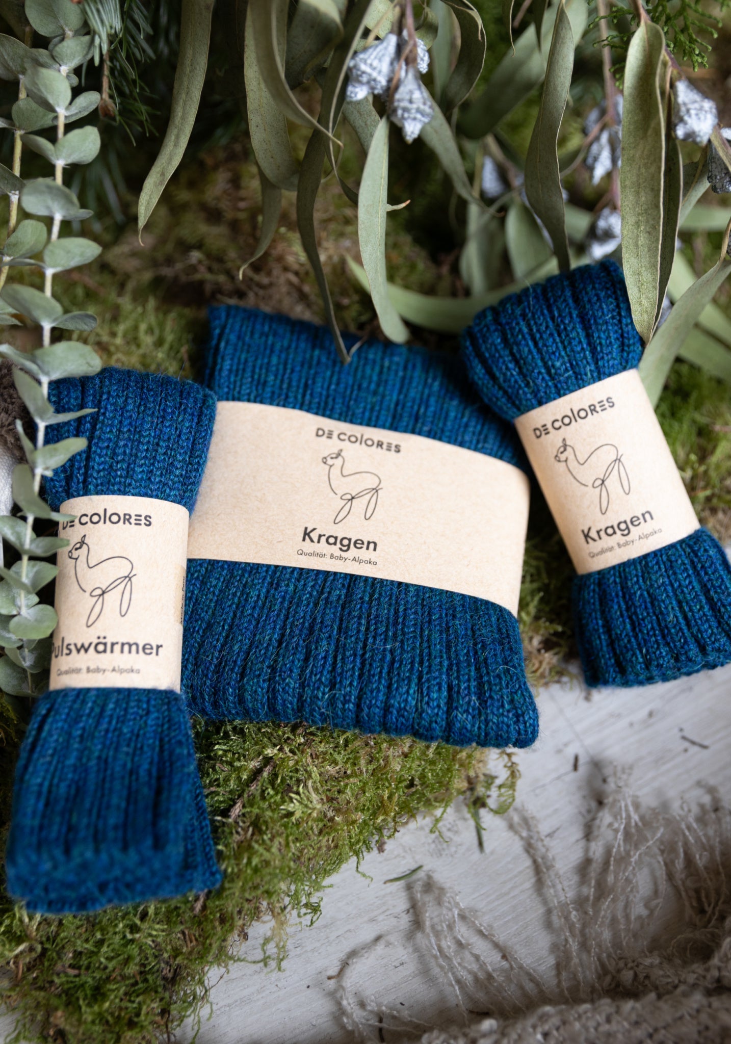 Fular circular baby alpaca - Cobalt Melange De Colores HipHip.ro