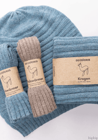 Fular tubular adulți baby alpaca - Dusty Blue Melange De Colores HipHip.ro