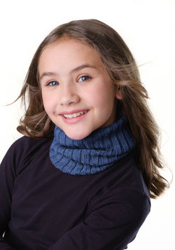Fular circular din baby alpaca - Royal Blue