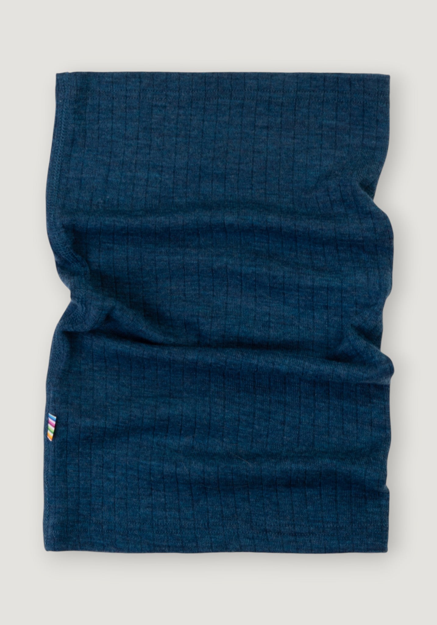 Fular circular din lână merinos - Basic Blue